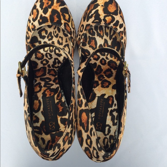 Socialite leopard print Mary Jane high heel shoes - Picture 3 of 7